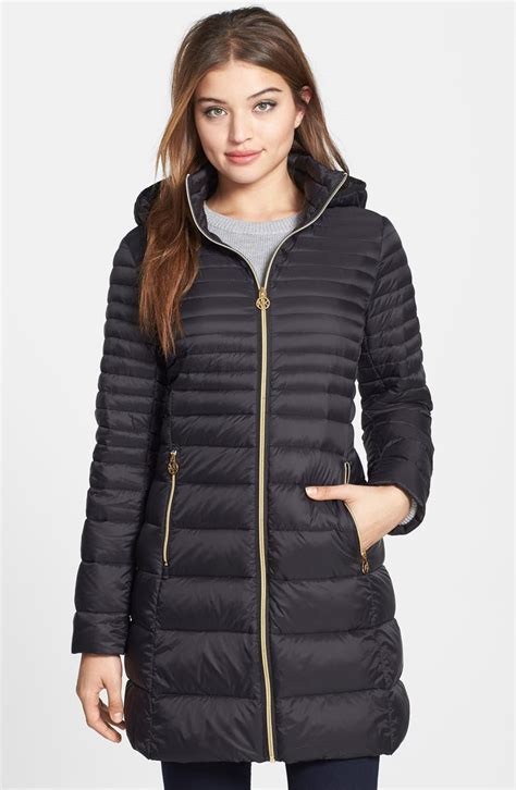 michael kors women's packable down coat|Michael Kors lightweight packable jacket.